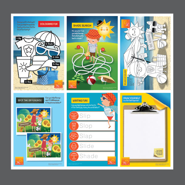 Sun safe superstar activity sheets